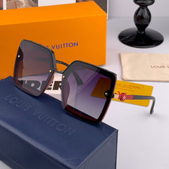 SQUARE SUNGLASSES L081 IN BLACK RED ACETATE