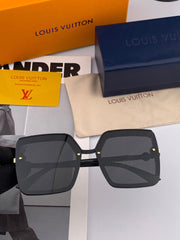 SQUARE SUNGLASSES L081 IN BLACK RED ACETATE