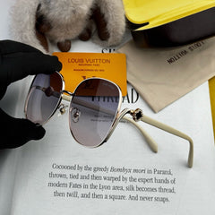 SIGNATURE ROUND SUNGLASSES L8638 IN METAL