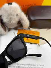 SQUARE SUNGLASS L8510 IN BLACK ACETATE FRAME