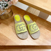 GG Casual Style Logo Sandals Yellow