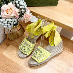 GG Women Flat Shoes Yellow