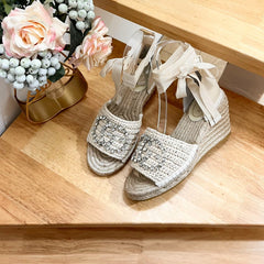 GG Women High Sandal Shoes Beige