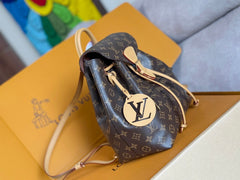 LV 25S MONTSOURIS 33 IN BROWN MONOGRAM CANVAS LEATHER TRIM GOLD HARDWARE