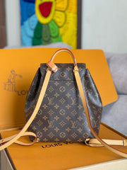 LV 25S MONTSOURIS 33 IN BROWN MONOGRAM CANVAS LEATHER TRIM GOLD HARDWARE