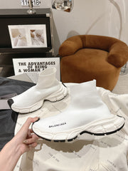 BALENCIAGA 25S SPEED TRAINER SNEAKERS 55 MM IN WHITE KNIT