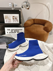 BALENCIAGA 25S SPEED TRAINER SNEAKERS 55 MM IN BLUE KNIT