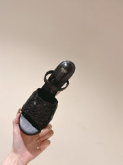 FENDI FIRST HIGH-HEELED SANDALS 85 MM IN BLACK LAMBSKIN GOLD HARDWARE