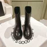 CC SHORT BOOTS BLACK CALFSKIN