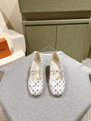 SWING HIGH MARY JANE 55 MM IN WHITE MONOGRAM CALFSKIN