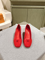 SWING HIGH PUMP 55 MM IN CRIMSON RED PATENT CALFSKIN