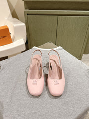 SWING SLINGBACK PUMP 55 MM IN PEACH PINK CALFSKIN