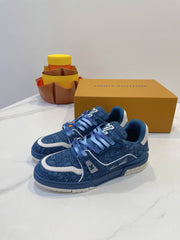 TRAINER SNEAKER IN CLASSIC BLUE MONOGRAM DENIM FABRIC