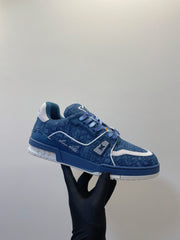 TRAINER SNEAKER IN CLASSIC BLUE MONOGRAM DENIM FABRIC