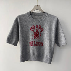 PRADA SHORT-SLEEVE KNIT TOP STYLE 79