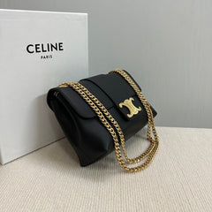 MEDIUM VICTOIRE BAG 25 IN BLACK SUPPLE CALFSKIN GOLD HARDWARE