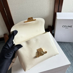 TEEN NINO BAG 20 IN WHITE GLOSSY CALFSKIN GOLD HARDWARE