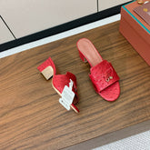 HIGH HEEL IN RED LAMBSKIN OSTRICH SKIN