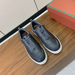 LP SNEAKERS IN SLATE GREY CALFSKIN WHITE SOLE