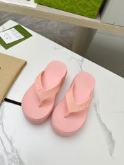 THONG PLATFORM 5 CM IN LIGHT PINK IMPORTED TPU