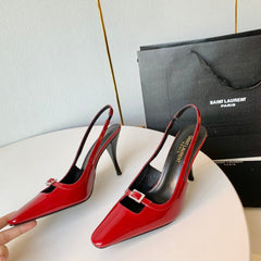 SL BLADE SLINGBACK RED POLISHED CALFSKIN