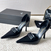 D'ORSAY PUMPS IN BLACK SMOOTH CALFSKIN