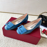 U LOOK BALLERINAS IN BLUE GLOSSY CALFSKIN