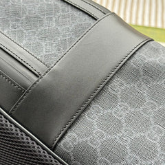 BACKPACK 44 IN GRAY MONOGRAM CANVAS AND BLACK LEATHER TRIM