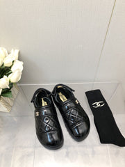 CHUNKY PLATFORM SHEARLING SLIPPER BLACK LAMBSKIN