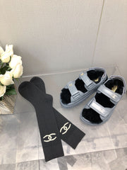 DAD SANDAL SAPHIRE BLUE LAMBSKIN