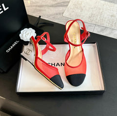 Waterproof Platform High Heels Transparent Heel Mesh Candy Red Black