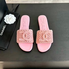 Slippers Light Pink Lambskin