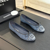 BALLET FLATS IN AEGEAN BLUE MONOGRAM DENIM