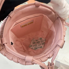 MATELASSÉ SMALL HANDBAG 17 IN LIGHT PINK LAMBSKIN