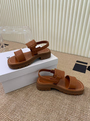 ROMAN SANDAL IN BRONZE BROWN CALFSKIN