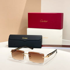 C DE RIMLESS RECTANGULAR FRAME SUNGLASSES 571828 IN METAL