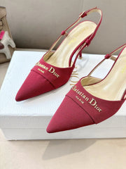 MY DD SLINGBACK PUMP 85MM IN RED DENIM