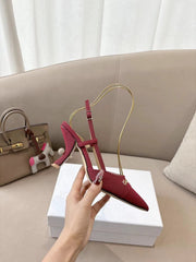 MY DD SLINGBACK PUMP 85MM IN RED DENIM