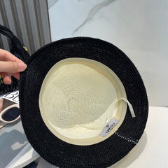 STRAW BUCKET HAT IN WHITE 672972