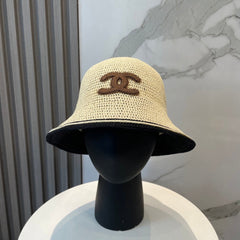 STRAW BUCKET HAT IN BEIGE 672974