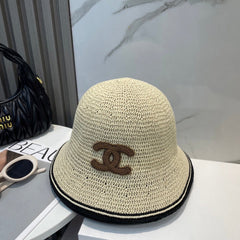 STRAW BUCKET HAT IN BEIGE 672974