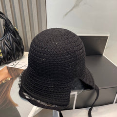 KNITTED BUCKET HAT BLACK 673882