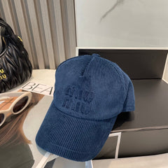MM BASEBALL CAP IN NAVY BLUE VELVET