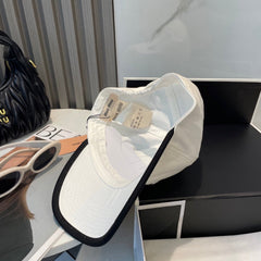 MM BASEBALL CAP IN WHITE AND BLACK FABRIC STYLE 1