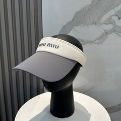 MM SPORT VISOR CAP IN GRAY MIX WHITE FABRIC