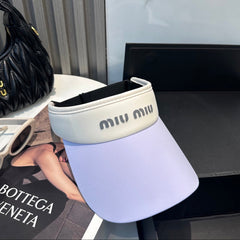 MM SPORT VISOR CAP IN PASTEL PURPLE MIX WHITE FABRIC