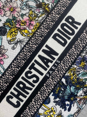 DIOR 25S SMALL LADY D-LITE BAG 24 IN MULTICOLOR DIOR FLOWERS CALENDAR ALLOVER EMBROIDERY