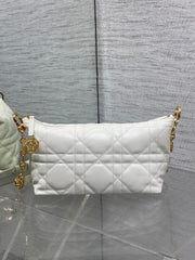 DIOR 25S STAR HOBO BAG 28 IN LATTE MACROCANNAGE CALFSKIN WITH CHAIN