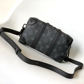 LV 25S SOFT TRUNK BAG 22 IN MONOGRAM ECLIPSE CANVAS AND CALFSKIN