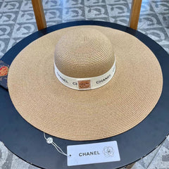 WIDE BRIM STRAW HAT BROWN 672708